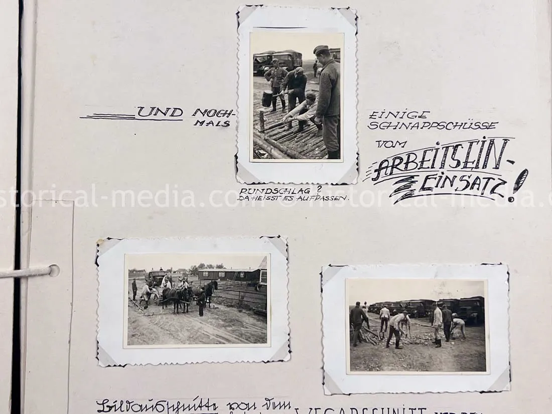 GERMAN ARMY PHOTO ALBUM - 23. PANZER DIVISION - POLAND & RUSSIA CAMPAIGN - ZAMOSC GHETTO - NICE!