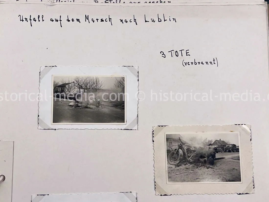 GERMAN ARMY PHOTO ALBUM - 23. PANZER DIVISION - POLAND & RUSSIA CAMPAIGN - ZAMOSC GHETTO - NICE!
