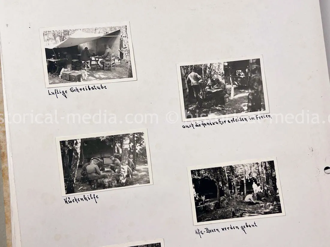 GERMAN ARMY PHOTO ALBUM - 23. PANZER DIVISION - POLAND & RUSSIA CAMPAIGN - ZAMOSC GHETTO - NICE!