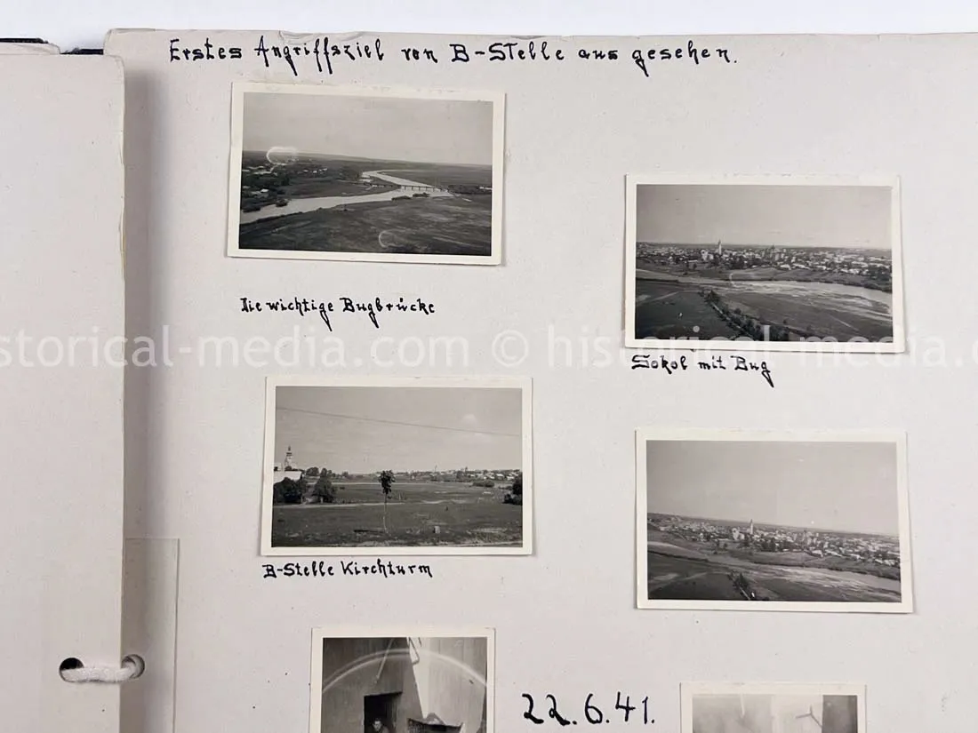 GERMAN ARMY PHOTO ALBUM - 23. PANZER DIVISION - POLAND & RUSSIA CAMPAIGN - ZAMOSC GHETTO - NICE!