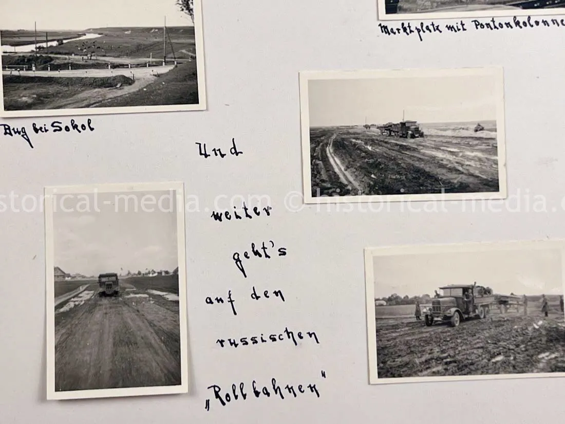 GERMAN ARMY PHOTO ALBUM - 23. PANZER DIVISION - POLAND & RUSSIA CAMPAIGN - ZAMOSC GHETTO - NICE!