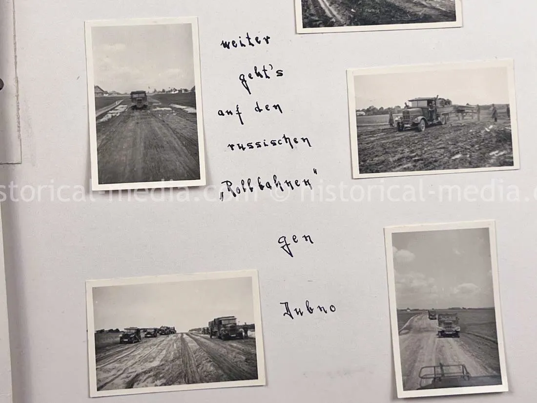 GERMAN ARMY PHOTO ALBUM - 23. PANZER DIVISION - POLAND & RUSSIA CAMPAIGN - ZAMOSC GHETTO - NICE!