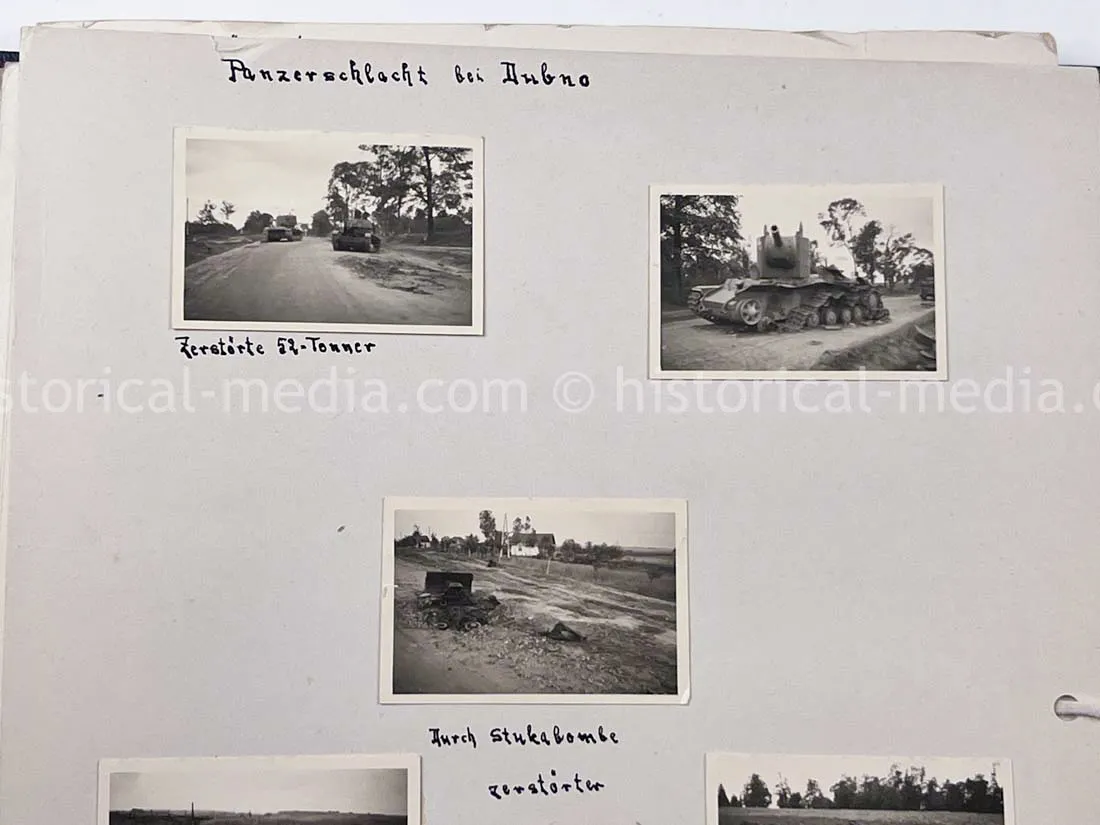 GERMAN ARMY PHOTO ALBUM - 23. PANZER DIVISION - POLAND & RUSSIA CAMPAIGN - ZAMOSC GHETTO - NICE!