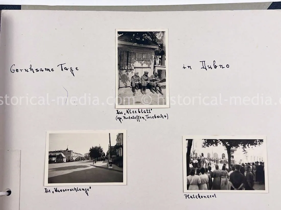 GERMAN ARMY PHOTO ALBUM - 23. PANZER DIVISION - POLAND & RUSSIA CAMPAIGN - ZAMOSC GHETTO - NICE!