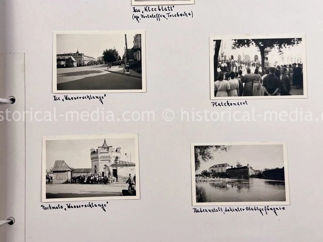 GERMAN ARMY PHOTO ALBUM - 23. PANZER DIVISION - POLAND & RUSSIA CAMPAIGN - ZAMOSC GHETTO - NICE!