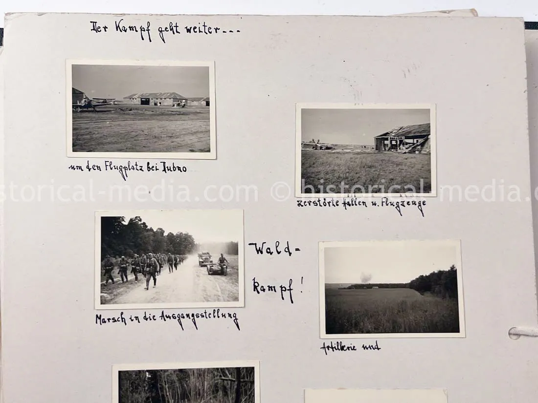GERMAN ARMY PHOTO ALBUM - 23. PANZER DIVISION - POLAND & RUSSIA CAMPAIGN - ZAMOSC GHETTO - NICE!