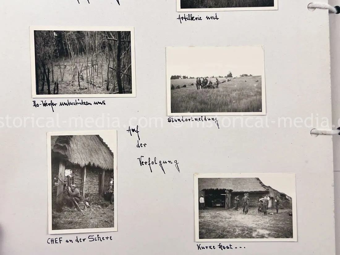 GERMAN ARMY PHOTO ALBUM - 23. PANZER DIVISION - POLAND & RUSSIA CAMPAIGN - ZAMOSC GHETTO - NICE!