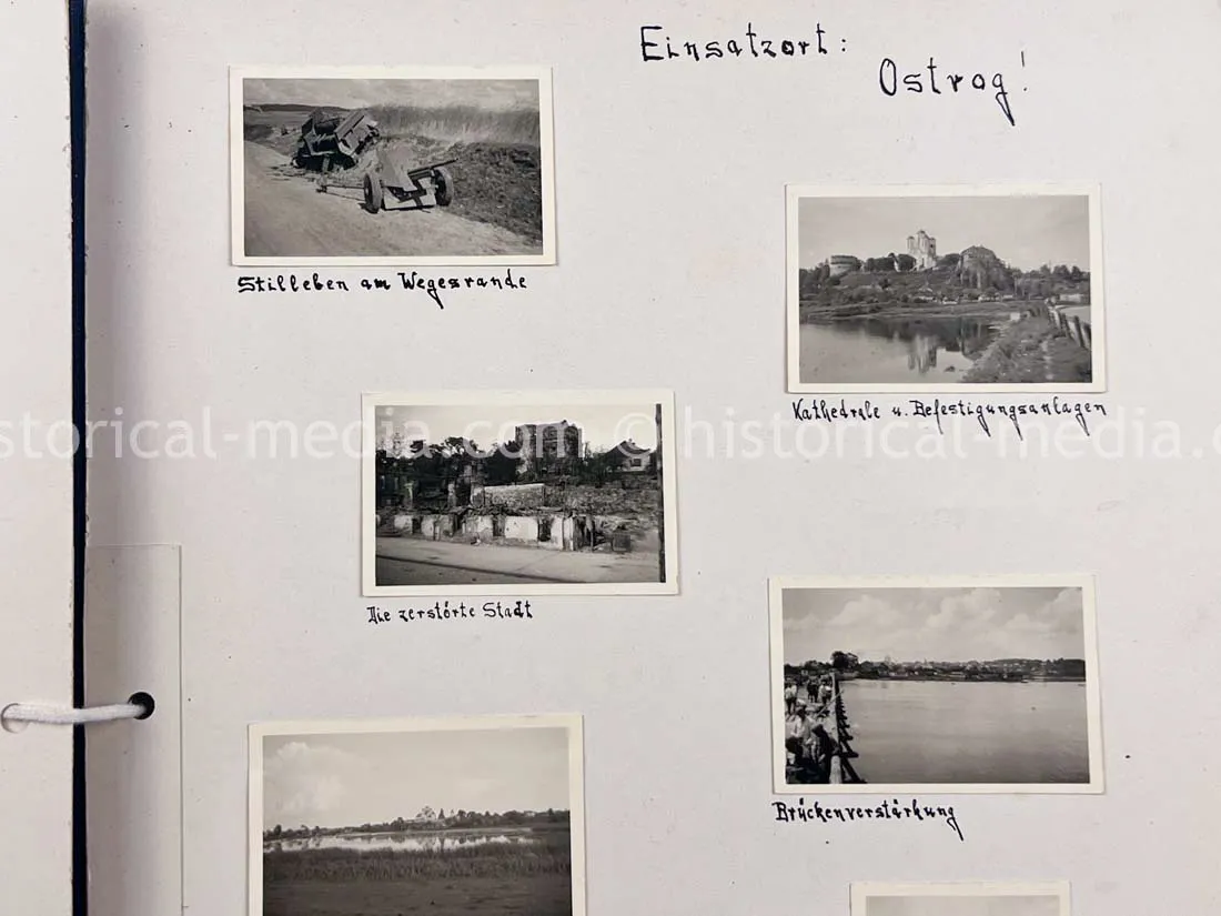 GERMAN ARMY PHOTO ALBUM - 23. PANZER DIVISION - POLAND & RUSSIA CAMPAIGN - ZAMOSC GHETTO - NICE!