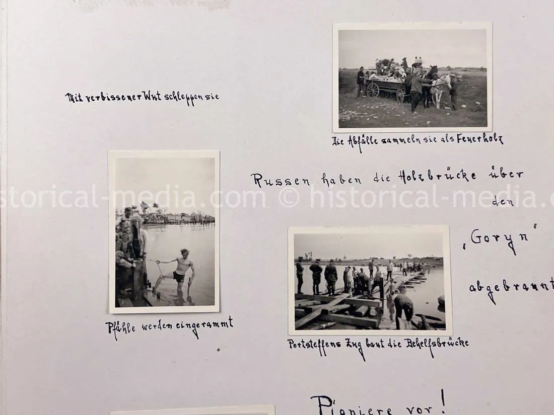 GERMAN ARMY PHOTO ALBUM - 23. PANZER DIVISION - POLAND & RUSSIA CAMPAIGN - ZAMOSC GHETTO - NICE!