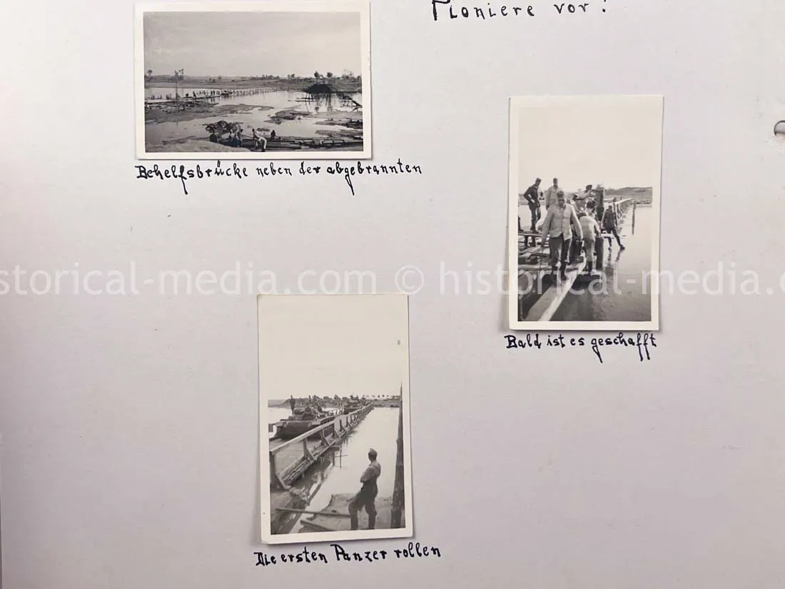 GERMAN ARMY PHOTO ALBUM - 23. PANZER DIVISION - POLAND & RUSSIA CAMPAIGN - ZAMOSC GHETTO - NICE!