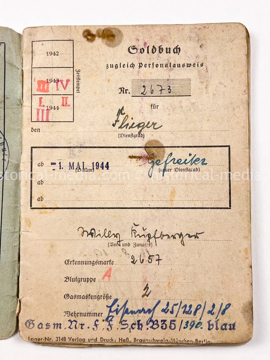 AMAZING HITLER JUGEND PHOTO, CUFFTITLE, SOLDBUCH & DOCUMENT GROUPING + LATE WAR KIA - 277. VOLKS-GRENADIER-DIVISION