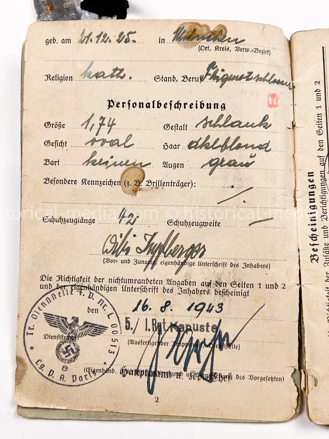 AMAZING HITLER JUGEND PHOTO, CUFFTITLE, SOLDBUCH & DOCUMENT GROUPING + LATE WAR KIA - 277. VOLKS-GRENADIER-DIVISION