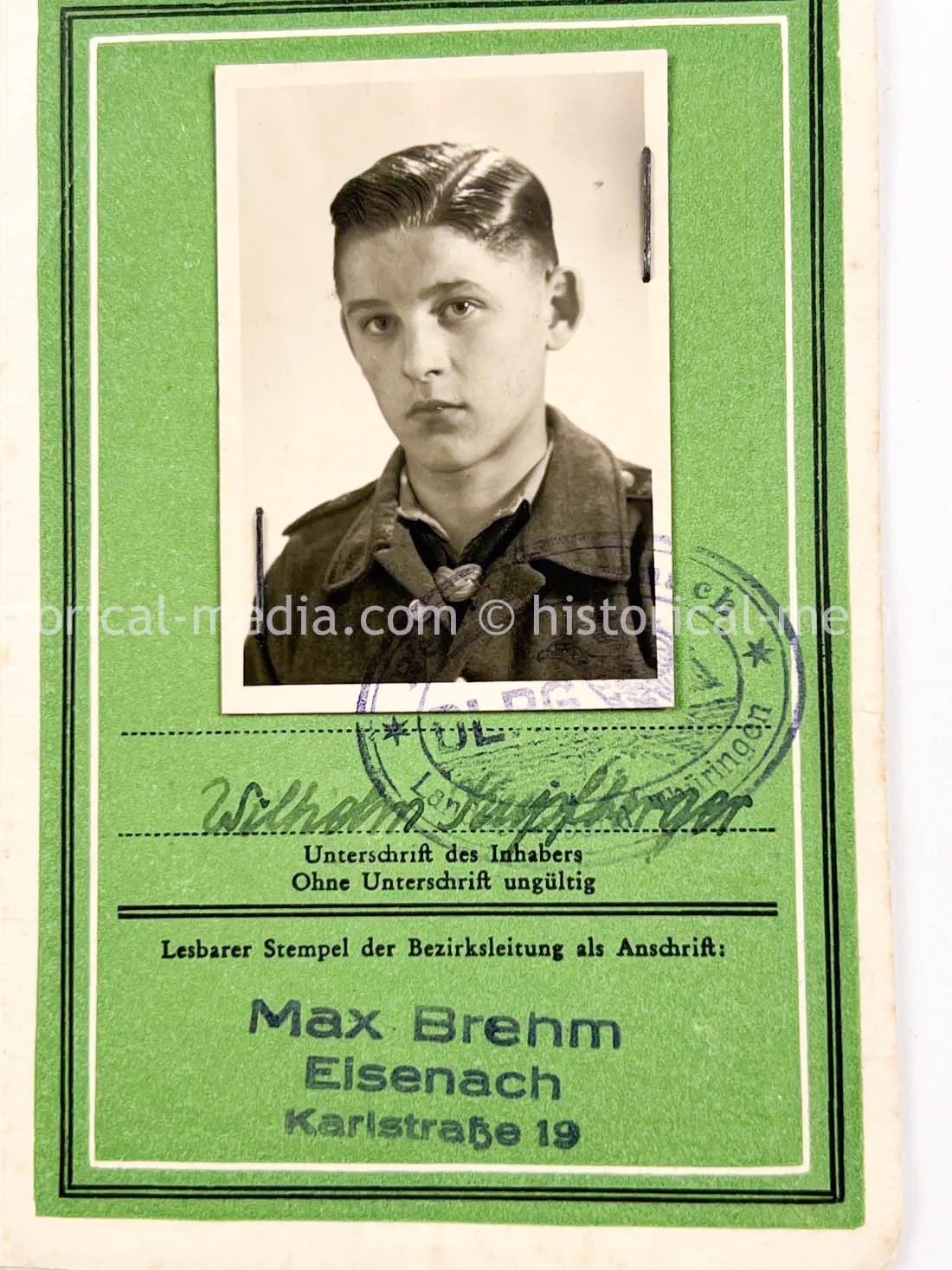 AMAZING HITLER JUGEND PHOTO, CUFFTITLE, SOLDBUCH & DOCUMENT GROUPING + LATE WAR KIA - 277. VOLKS-GRENADIER-DIVISION