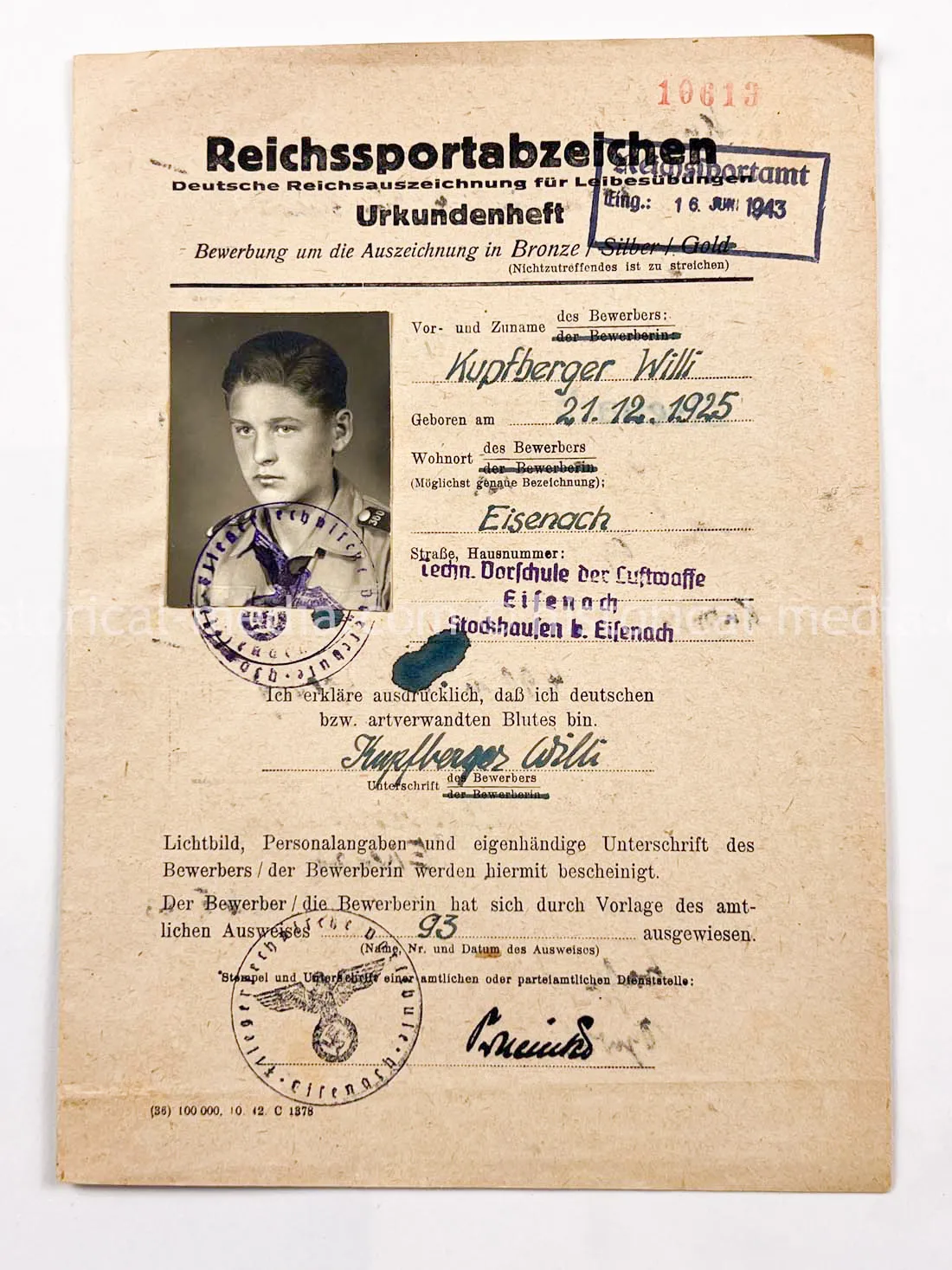 AMAZING HITLER JUGEND PHOTO, CUFFTITLE, SOLDBUCH & DOCUMENT GROUPING + LATE WAR KIA - 277. VOLKS-GRENADIER-DIVISION