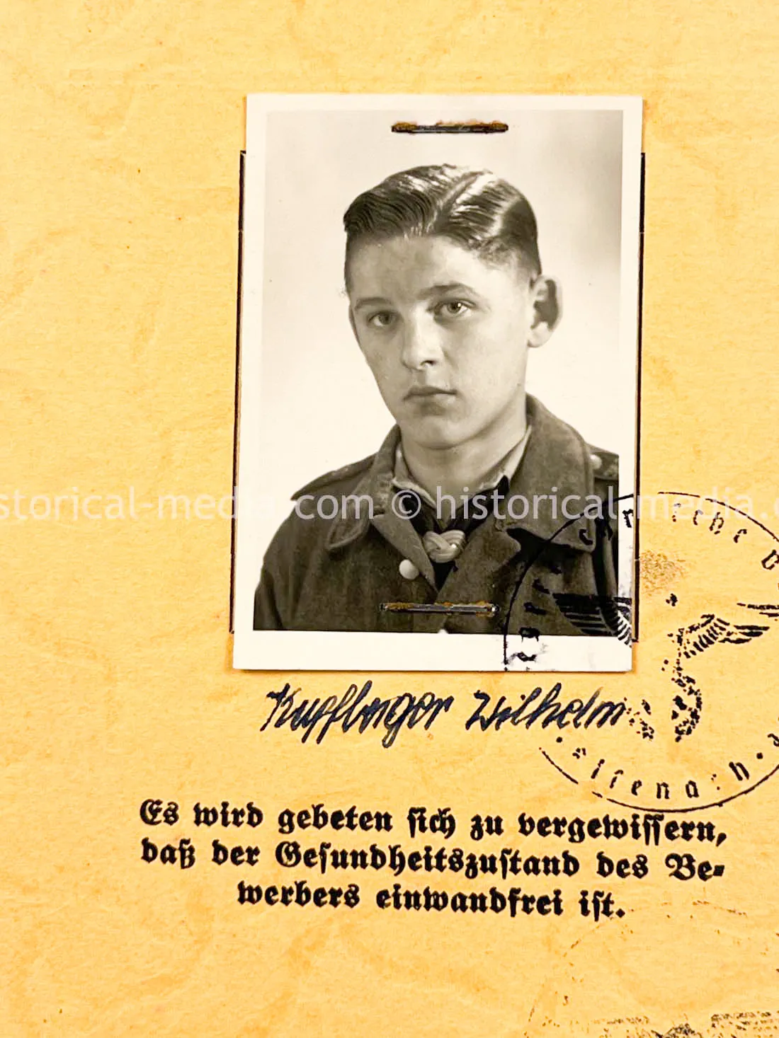 AMAZING HITLER JUGEND PHOTO, CUFFTITLE, SOLDBUCH & DOCUMENT GROUPING + LATE WAR KIA - 277. VOLKS-GRENADIER-DIVISION