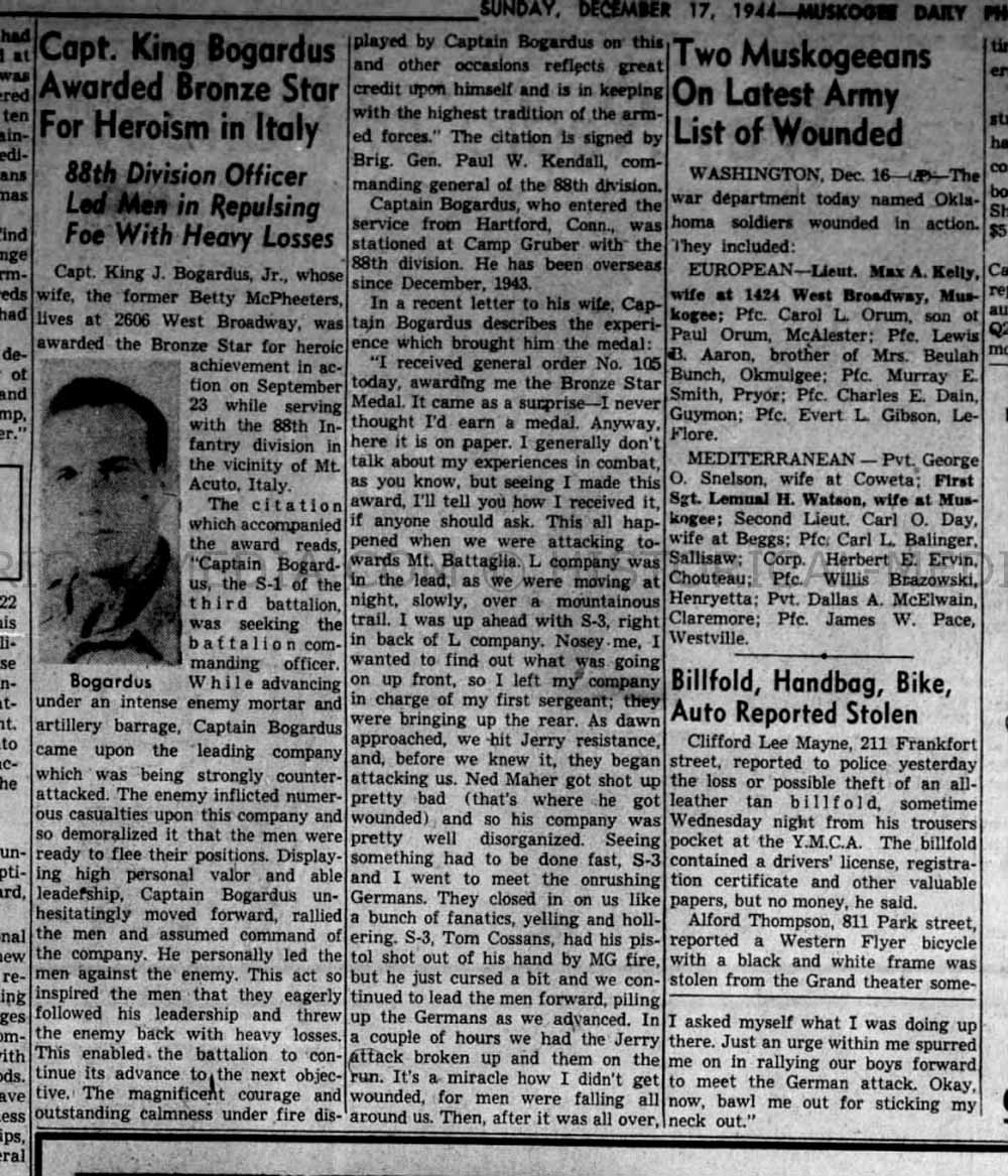 US WWII 4X BRONZE STAR WINNER COLONEL GROUPING - 88TH AIRBORNE INFANTRY BATTALION + 88TH INFANTRY DIVISION BLUE DEVILS
