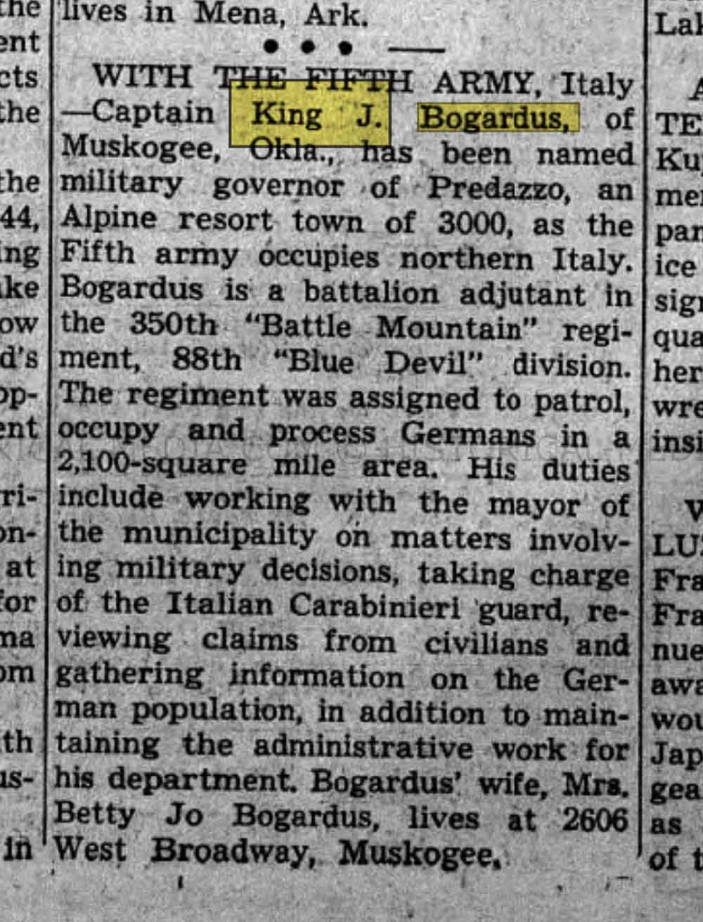 US WWII 4X BRONZE STAR WINNER COLONEL GROUPING - 88TH AIRBORNE INFANTRY BATTALION + 88TH INFANTRY DIVISION BLUE DEVILS US WWII 4X BRONZE STAR WINNER COLONEL GROUPING - 88TH AIRBORNE INFANTRY BATTALION + 88TH INFANTRY DIVISION BLUE DEVILS