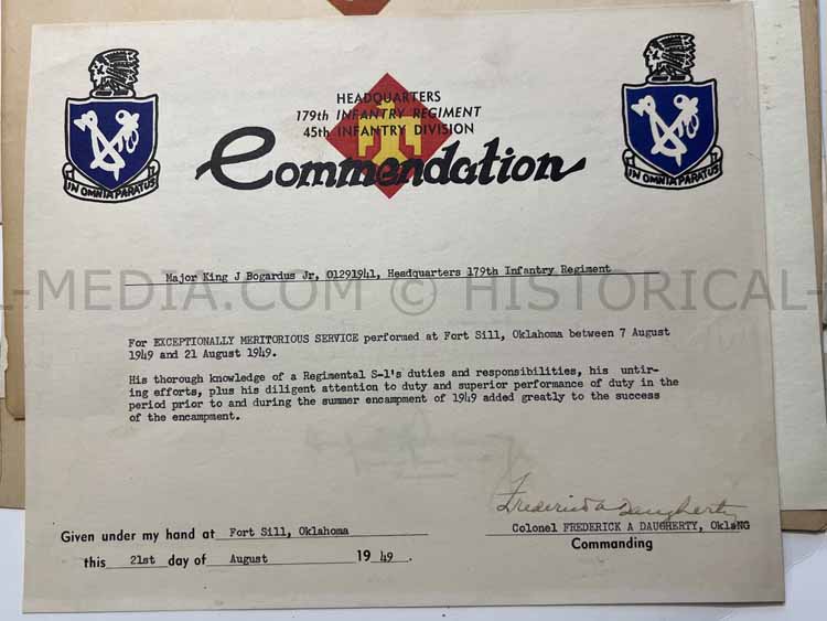 US WWII 4X BRONZE STAR WINNER COLONEL GROUPING - 88TH AIRBORNE INFANTRY BATTALION + 88TH INFANTRY DIVISION BLUE DEVILS