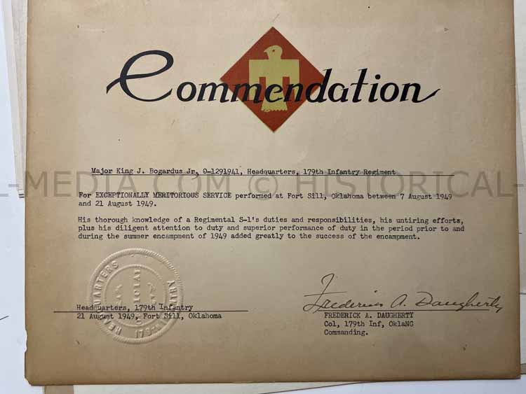 US WWII 4X BRONZE STAR WINNER COLONEL GROUPING - 88TH AIRBORNE INFANTRY BATTALION + 88TH INFANTRY DIVISION BLUE DEVILS