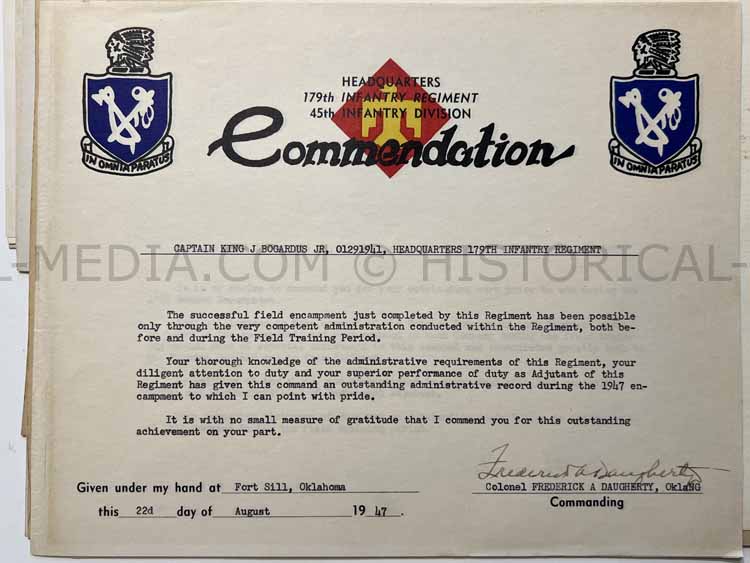 US WWII 4X BRONZE STAR WINNER COLONEL GROUPING - 88TH AIRBORNE INFANTRY BATTALION + 88TH INFANTRY DIVISION BLUE DEVILS