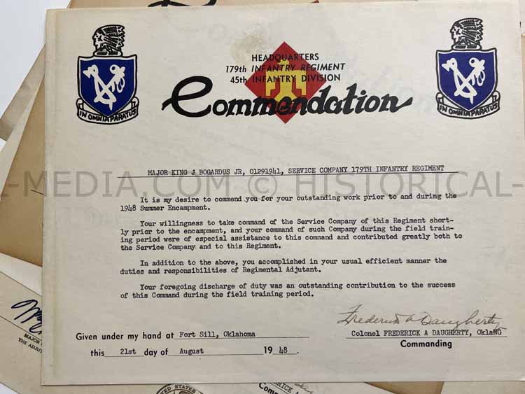 US WWII 4X BRONZE STAR WINNER COLONEL GROUPING - 88TH AIRBORNE INFANTRY BATTALION + 88TH INFANTRY DIVISION BLUE DEVILS