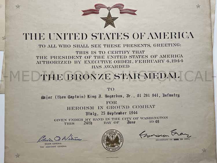US WWII 4X BRONZE STAR WINNER COLONEL GROUPING - 88TH AIRBORNE INFANTRY BATTALION + 88TH INFANTRY DIVISION BLUE DEVILS