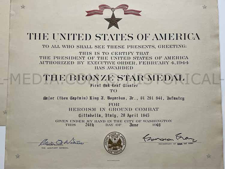 US WWII 4X BRONZE STAR WINNER COLONEL GROUPING - 88TH AIRBORNE INFANTRY BATTALION + 88TH INFANTRY DIVISION BLUE DEVILS