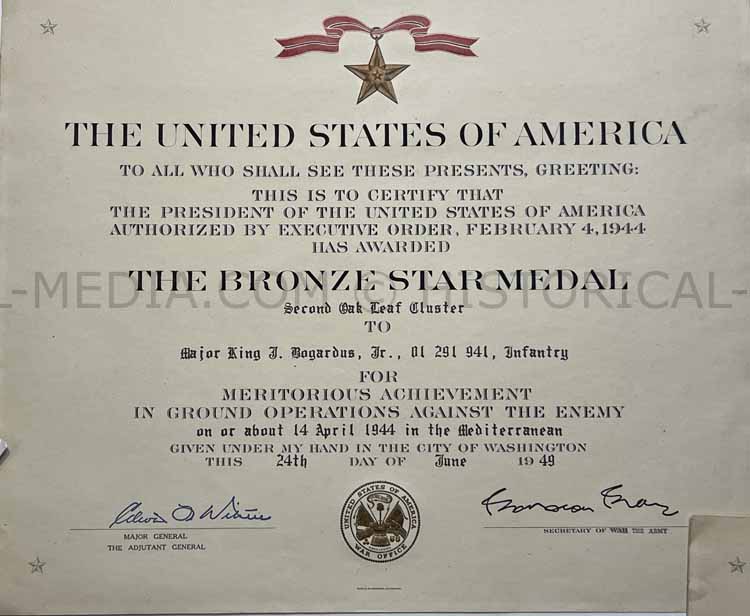 US WWII 4X BRONZE STAR WINNER COLONEL GROUPING - 88TH AIRBORNE INFANTRY BATTALION + 88TH INFANTRY DIVISION BLUE DEVILS