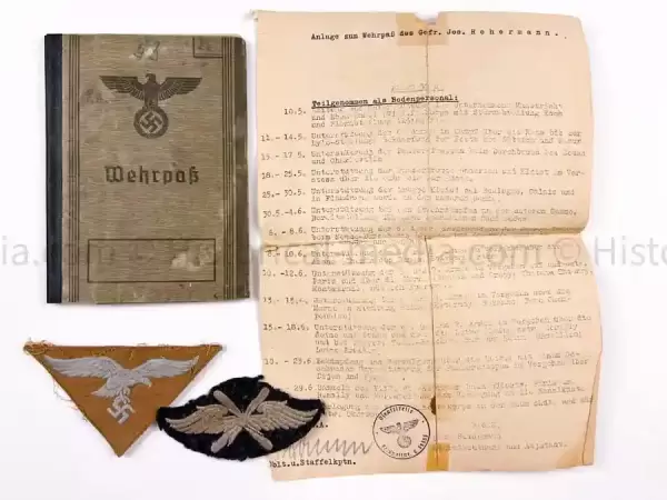 WEHRPASS - JAGDGESCHWADER 27 - EBEN EMAEL - AFRIKAKORPS - D-DAY - NORMANDY !