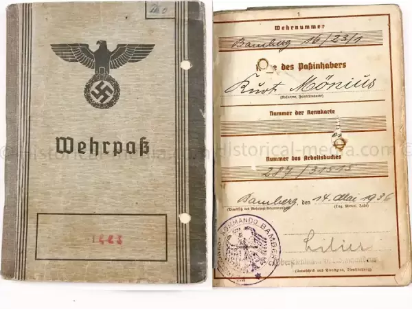 WEHRPASS - 29. INFANTERIE DIVISION "FALKE" - POLAND CAMPAIGN - CIEPIELÓW MASSACRE