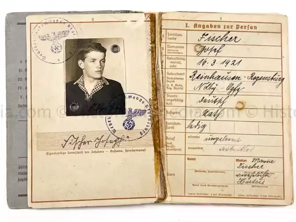 WEHRPASS - PANZERJÄGER ABTEILUNG 52 - 46. INFANTERIE DIVISION - POLAND, FRANCE, RUSSIA