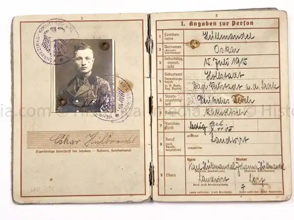 WEHRPASS - KRADSCHÜTZEN BATAILLON 7 - 2. LEICHTE DIVISION - POLAND, FRANCE, RUSSIA, BALKANS, GREECE