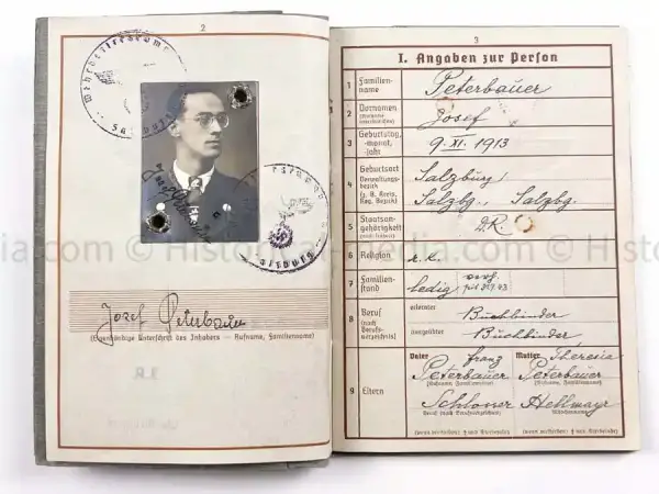 WEHRPASS - 3. GEBIRGS DIVISION - POLAND, FRANCE, RUSSIA