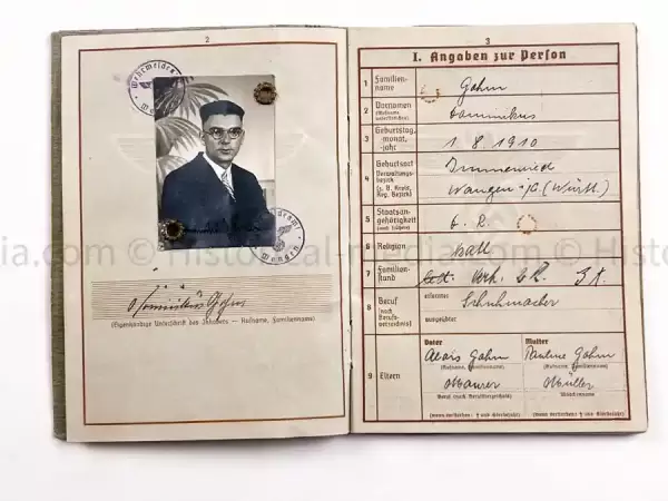 WEHRPASS - 44. INFANTERIE DIVISION "HOCH UND DEUTSCHMEISTER"