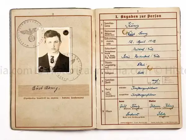 WEHRPASS - 28. INFANTERIE DIVISION - POLAND, FRANCE & RUSSIA