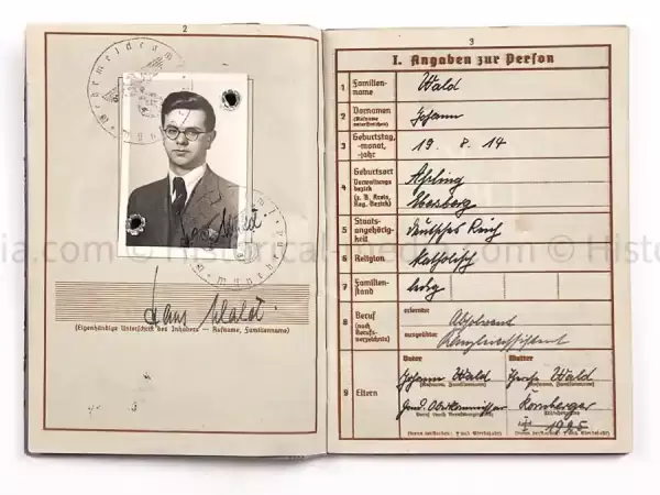 WEHRPASS - 27. INFANTERIE DIVISION - AUSTRIAN ANSHLUSS, POLAND 1939, FRANCE, RUSSIA