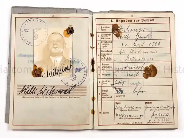 WEHRPASS - ARTILLERIE ABTEILUNG 526 (MOT.) - POLAND CAMPAIGN