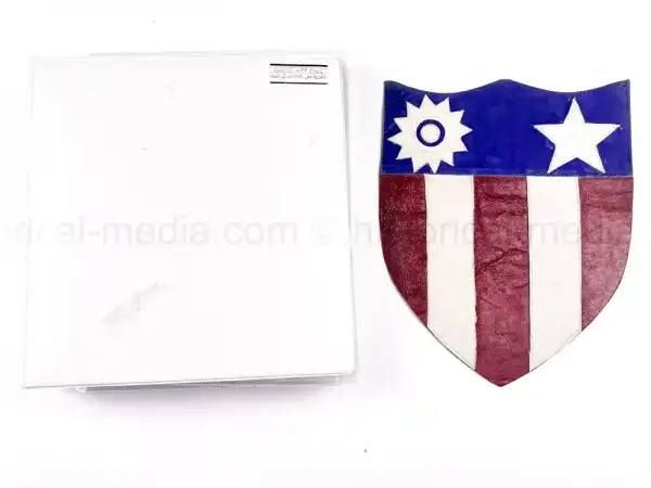 WWII US CBI OFFICER PHOTO ALBUM + LARGE LEATHER CBI JACKET PATCH - GOOD GURHA PHOTOS - BENGAL AIR DEPOT