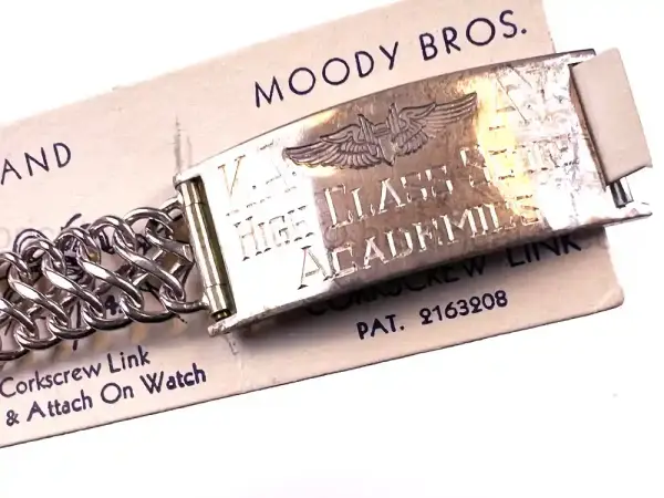 RARE WWII USAAF MOODY BROS AWARD BRACELET - KINGMAN ARMY AIR FIELD - #3