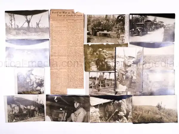 US WWII PHOTO GROUPING - 32ND DIVISION - ALSACE 1918 - SNIPER PHOTO +