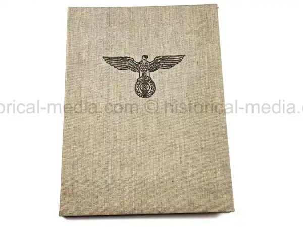 1941 HJ "WINTERKAMPFSPIELE" WINTER SPORTS AWARD DOCUMENT WITH FOLDER - ORIG. AXMANN SIGNATURE