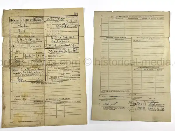 PANZER VI TIGER DOCUMENT - SCHWERE PANZER ABTEILUNG 509