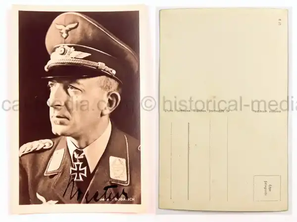 WARTIME KNIGHTS CROSS PORTRAIT PHOTO & SIGNATURE - GENERAL RUDOLF BOGATSCH