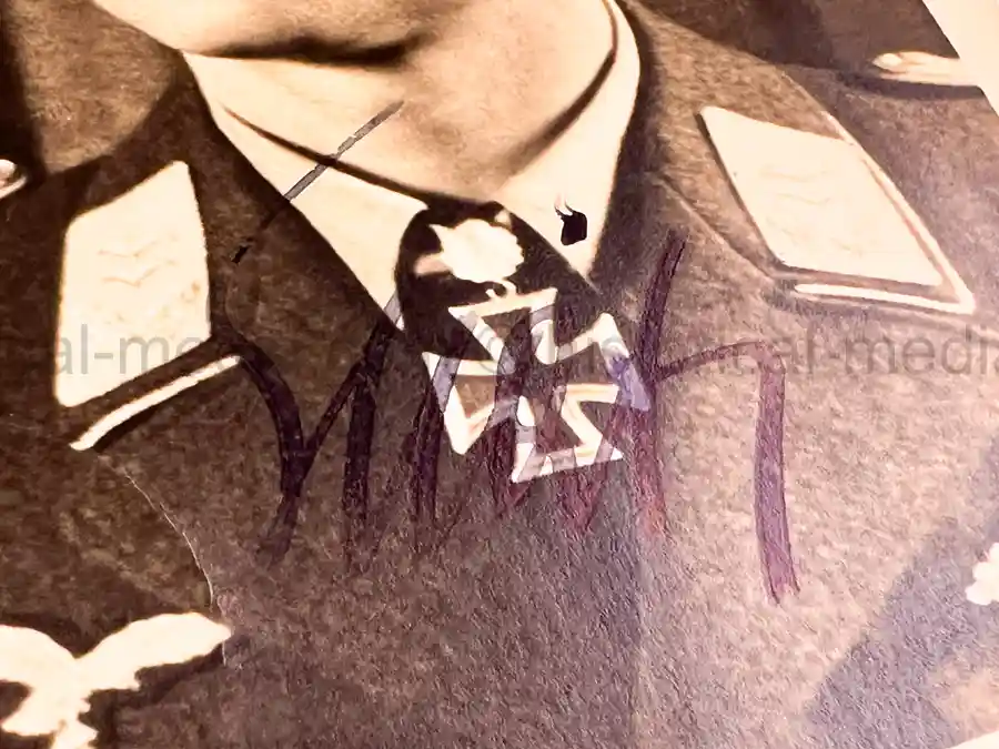 WARTIME KNIGHTS CROSS PORTRAIT PHOTO & SIGNATURE - WOLFGANG SPÄTE - JAGDFLIEGER ACE - 99 VICTORIES (Copy)
