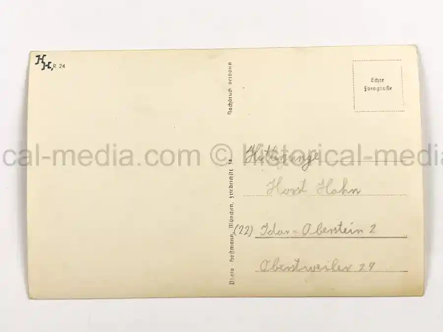 RARE WARTIME PORTRAIT PHOTO & SIGNATURE - HANS PHILIPP - 206 VICTORIES