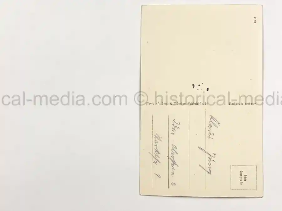 RARE WARTIME PORTRAIT PHOTO & SIGNATURE - NIGHTFIGHTER- HELMUT LENT - 119 VICTORIES