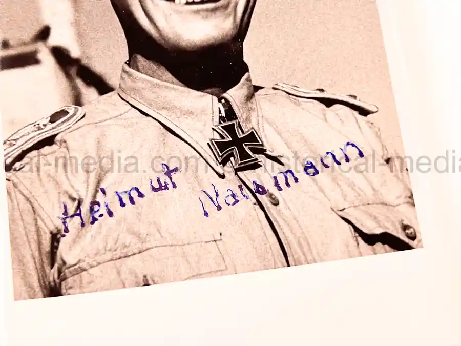 WARTIME PORTRAIT PHOTO & SIGNATURE - HELMUT NAUMANN