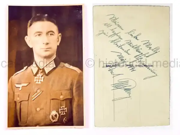 WARTIME PORTRAIT PHOTO & SIGNATURE - KARL MALLY