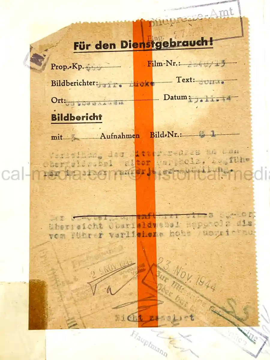 KNIGHTS CROSS WINNER PRESS PHOTO - PANZER - FRITZ SCHÖCK (Copy)