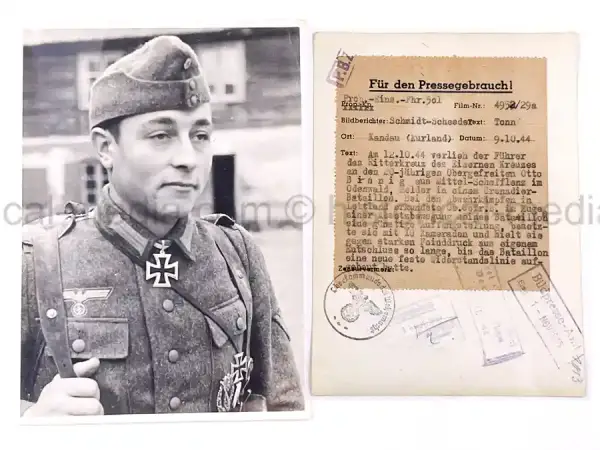 KNIGHTS CROSS WINNER PRESS PHOTO - PANZER - WALTER RAPPHOLZ (Copy)